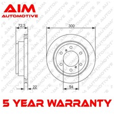Brake Disc Rear AIM Fits