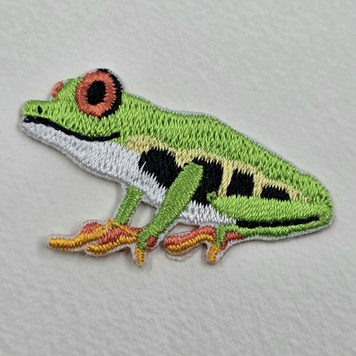 Tree frog embroidered patch - frog,