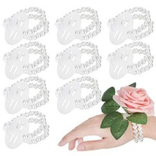 10Pcs Wedding Pearl Wristband