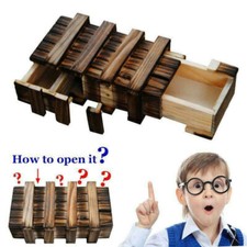 Magic Wooden Puzzle Box with