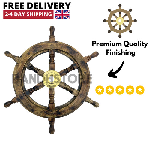 Wooden ship wheel steering - ship,