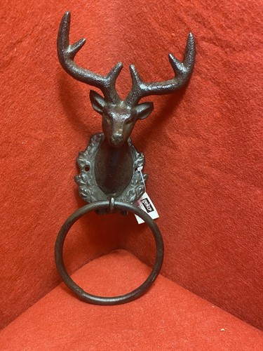 Towel ring stag deer head - ring,