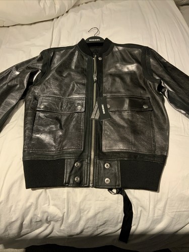 Men leather jacket diesel - leather,
