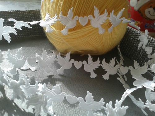 Satin cut out doves - cut, pigeons