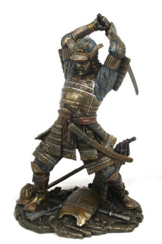Samurai attacking bronze - samurai,