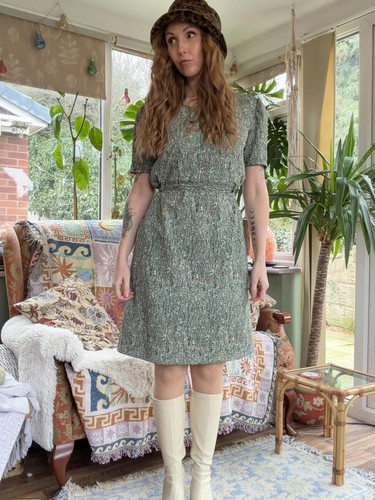 Vintage 1980s tea dress - 1980s,