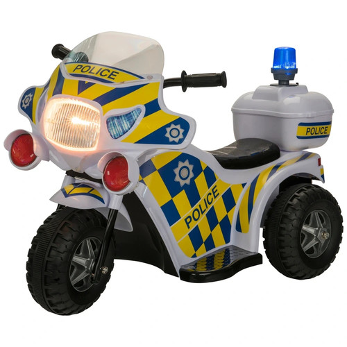 Police motorbike ride kids - motorbike, on