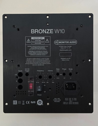 Monitor audio bronze w10 back - audio,