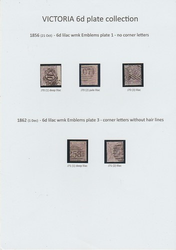 1856 6d lilac plate - 6d,