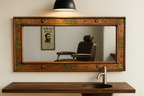Moroccan mirror copper - mirror,