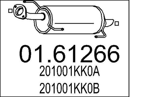 Mts 61266 muffler exhaust - mts,