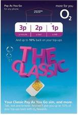 OFFICIAL SEALED O2 02 PAY AS YOU GO STANDARD & MICRO & NANO SIM CARD Classic