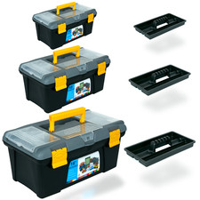 3 PIECE PLASTIC TOOL BOX CHEST