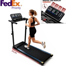 Portable Treadmill with Handle Manual Incline Walking Pad Machine Home Office