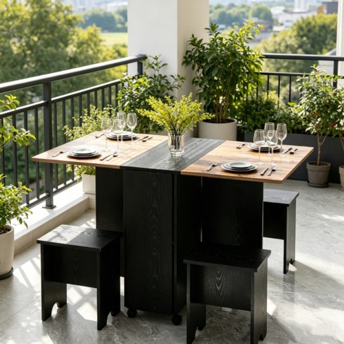 Folding dining table - dining,
