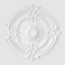 Ceiling Rose Polyurethane Resin – Quality Decorative 'Aero Orchid' Dia 66cm