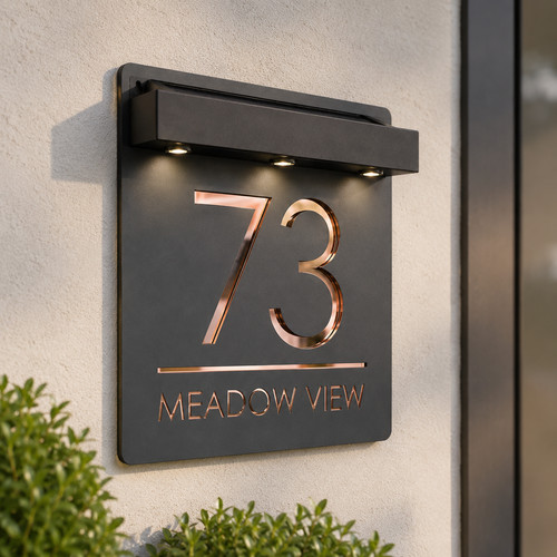 Laser house number - laser, plaques