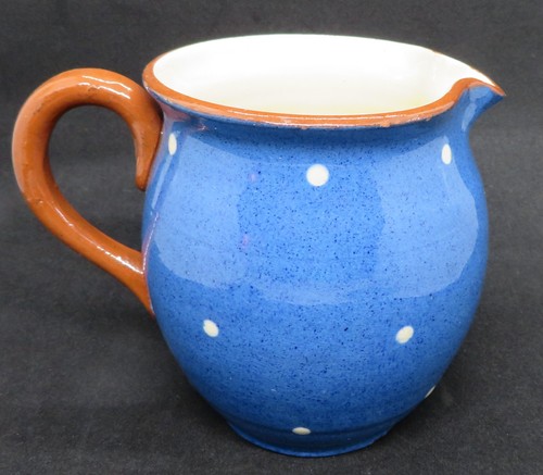 Devon ware blue - &, polka