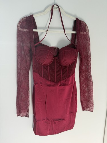 Polly wine laced - wine, corset