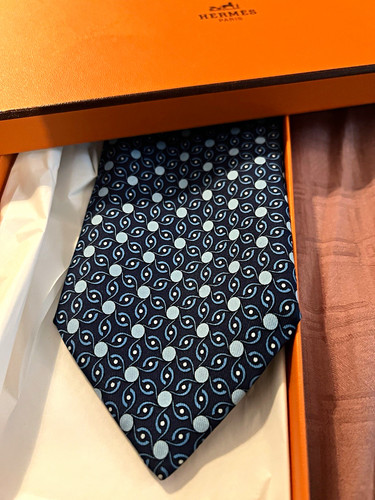 Hermès men blue silk - hermÈs,
