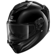 SHARK SPARTAN GT BLANK PLAIN GLOSS BLACK FULL FACE MOTORCYCLE MOTORBIKE HELMET