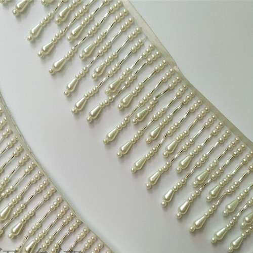 Pearl bead tassel - pearl,