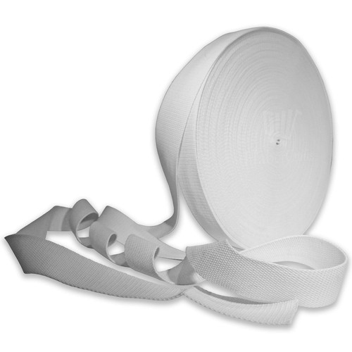 White 25mm width cotton - 25mm,