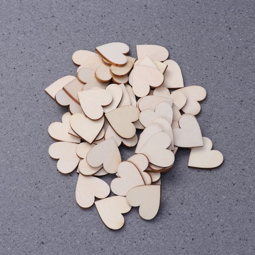 50pcs 5cm wooden hearts - 50pcs,