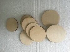 10 x Wooden Plain Round Circle Craft 20mm 30mm 40mm 50mm 60mm MDF/Plywood 3mm 