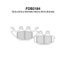 Pair of Brake Pads Ferodo FDB2184P PGO 500 Buggy Bug Racer 2007-2009
