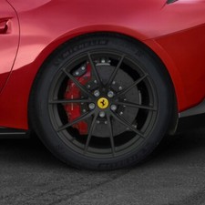 Ferrari 812 GTS 20" matte black with titanium stud bolts. Genuine Accessory