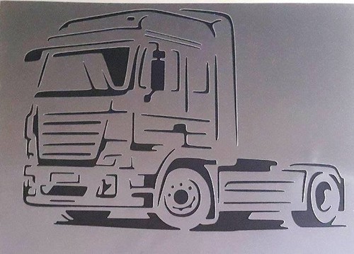 Truck airbrush stencil - #2,
