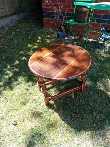 Small vintage solid oak drop - oak,