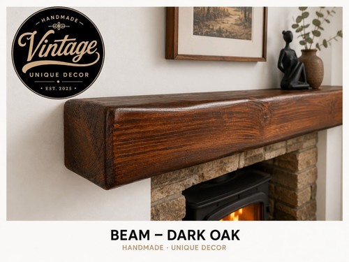 Rustic fireplace beam - rustic,
