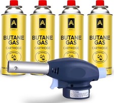 Blow Torch Butane Gas Burner BBQ Cooks Welding Ignition Soldering Flame Thrower