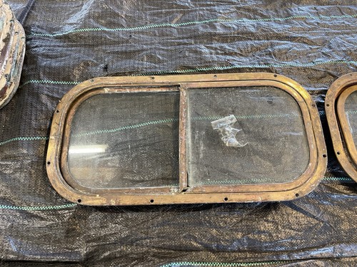 Vintage brass porthole windows - vintage,