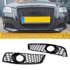 RS Look Fog Light Grille For Audi A3 8P Facelift 2009-2012 Standard Front Bumper