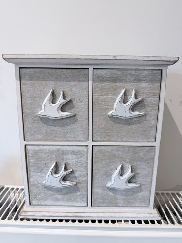 Shabby chic wooden - , four-drawer