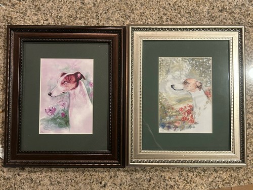 Vintage framed dog pictures - dog,