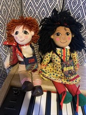 Rosie and Jim Vintage Plush Toys  Dolls 1999 Rag Doll Productions 10’’ (a1)