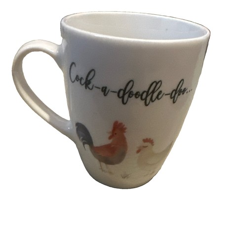 Rooster coffee mug - mug, white