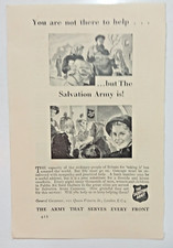 Vintage 1941 Salvation Army advert 8.5 x 5.5 inches