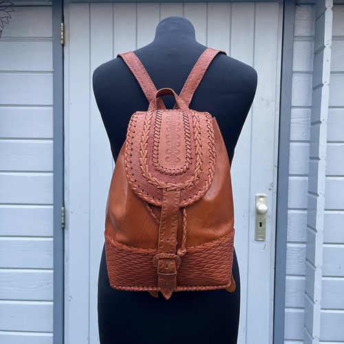 Vintage handmade brown leather - brown,