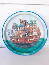 Noahs Ark Tray Potpourri Designs 13.5" Metal Tray Jeanne Berry Art 1994 Platter