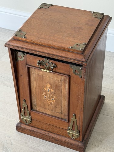Vintage wooden coal scuttle - vintage,