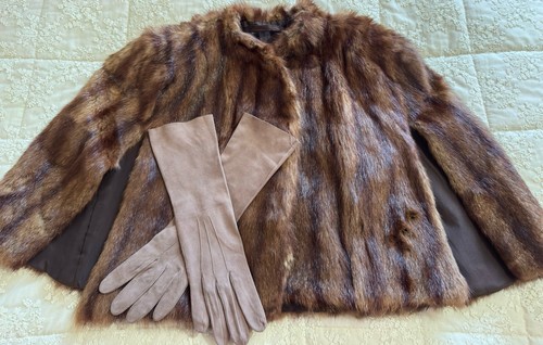 Vintage mink fur cape stole - vintage, &