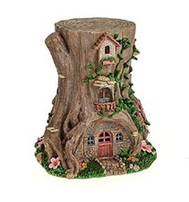 Secret Garden Solar Tree Stump Fairy House Large 41.5cm