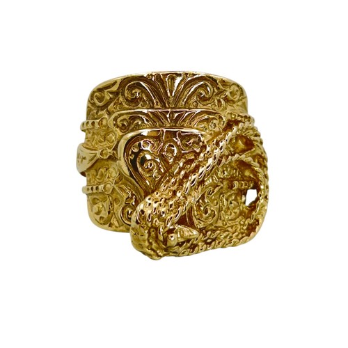 Gold ring 9ct yellow - 31.8g,