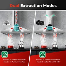 90cm Cooker Hood, 400m³/h