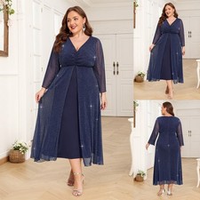 Women Plus Size V Neck Glitter